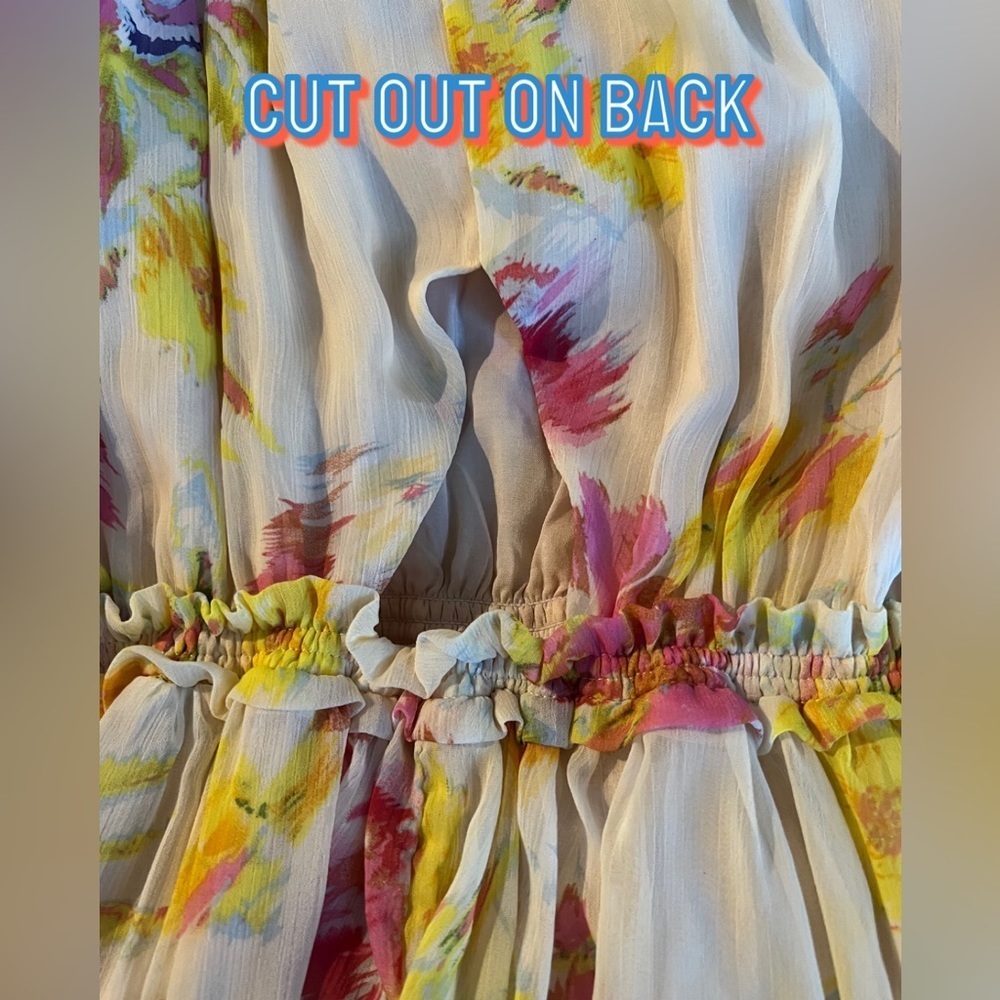 New with Tags Boutique Floral Maxi Dress Multicolour Summer Feminine Romantic💕 - Picture 6 of 6
